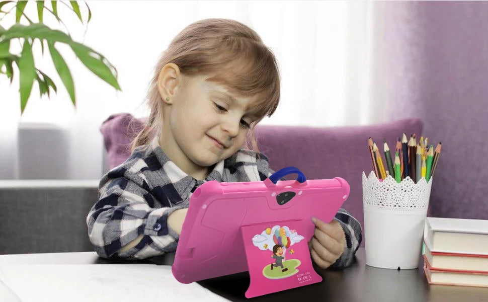 Cartoon Pattern Kids Tablet 7 Inch Quad Core 4GB RAM 64GB ROM Android