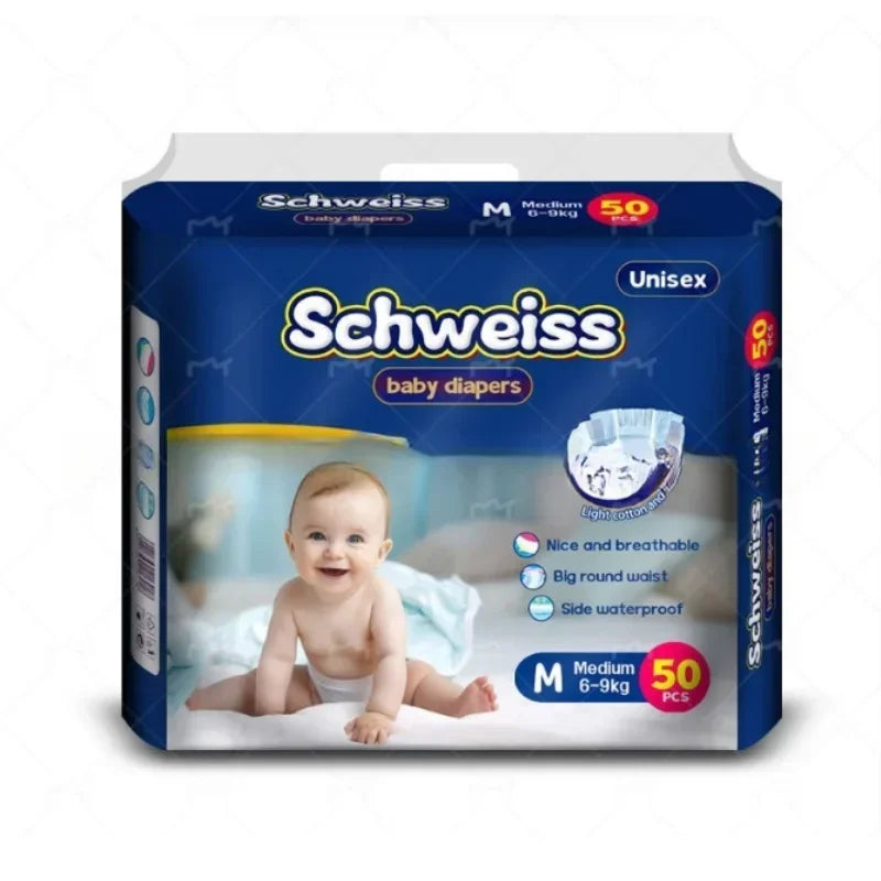 50pcs/1pack Baby Pull Up Diapers Soft Thin Breathable Super Absorbent Disposable Nappy for Newborns Wholesale Hot Sale