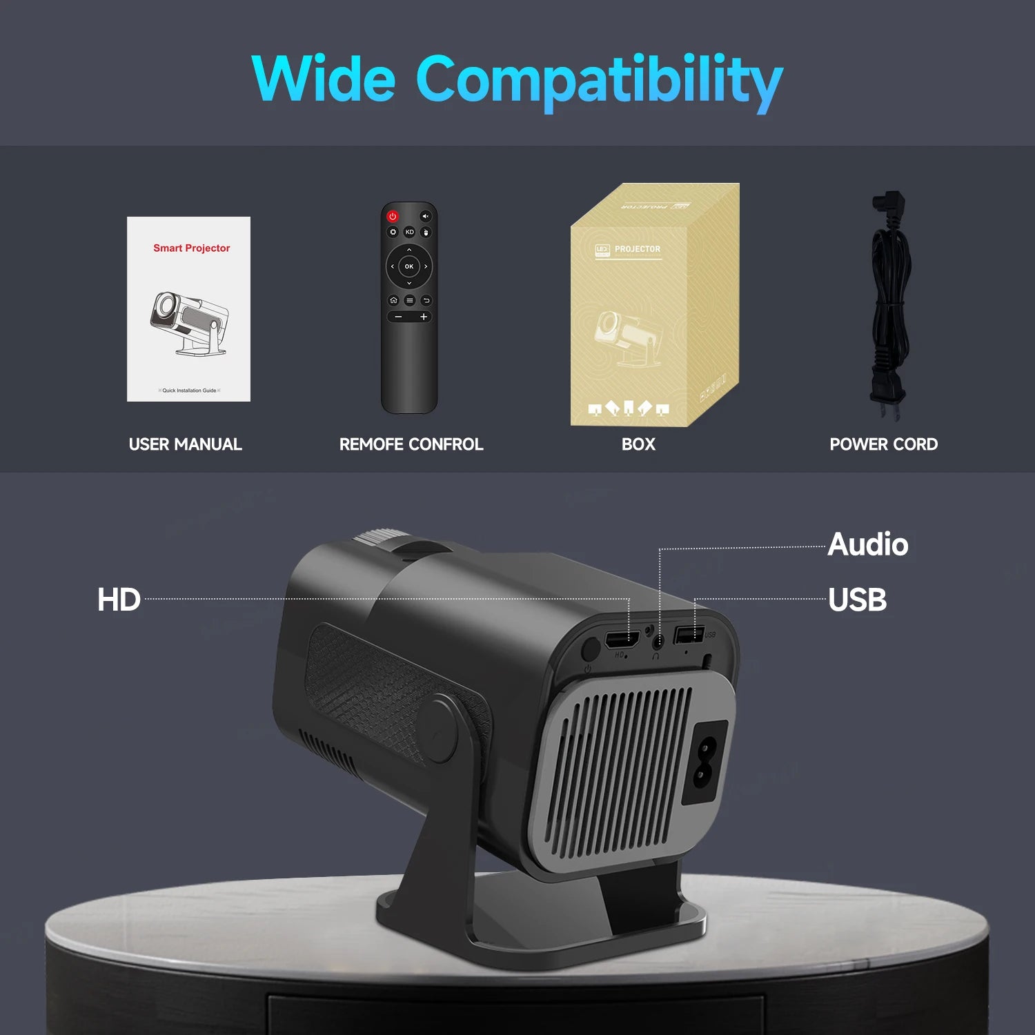 Magcubic HY320 Native 720P Android 11 Smart Projector