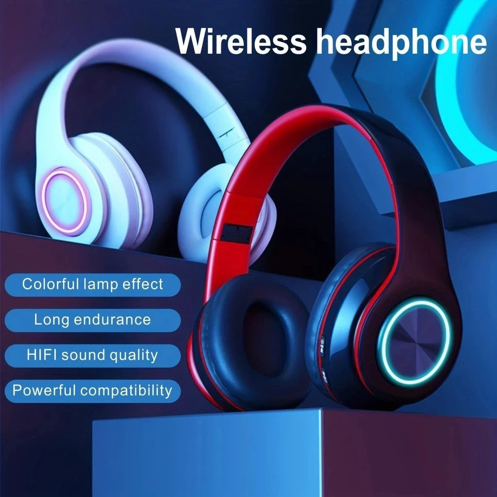 Wireless On-Ear Headphones, Bluetooth 5.0 with Mic for Sports & Gaming