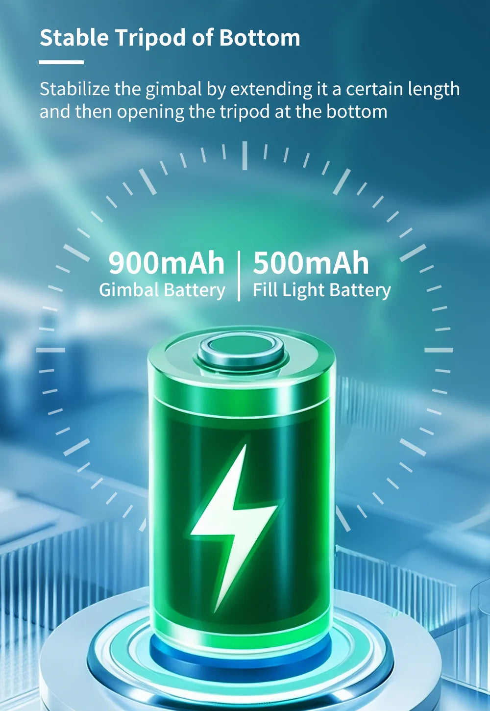 Selfie Stick Foldable Wireless Tripod Gimbal