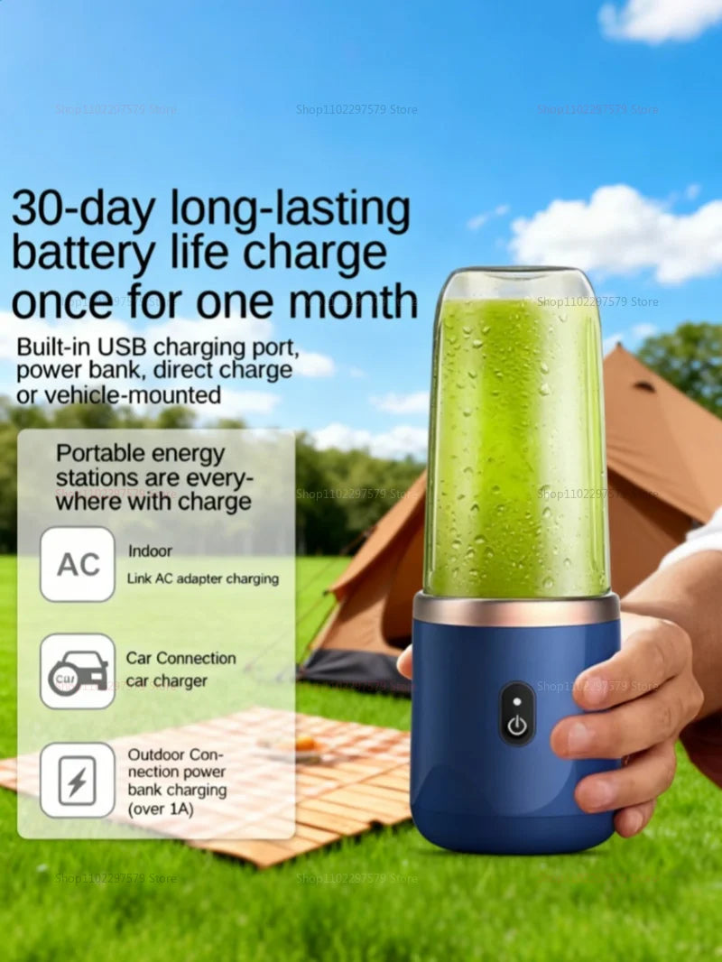 Compact Handheld Blender with 1000ml BPA-Free Cup, USB Rechargeable