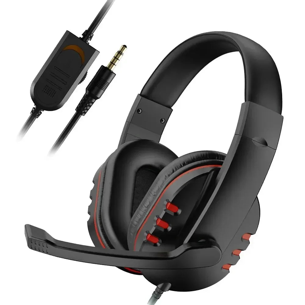 PS4 & PC Gaming Headset, 3.5mm Wired Earphones with Built-in Mic for Clear Chat