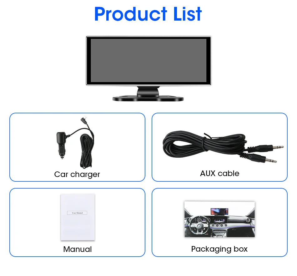 All-in-One 10.1/11.26" 4K Touchscreen Car Stereo | Wireless CarPlay & Android Auto | Built-in GPS & DVR Recorder | Dual Channel Recording | WiFi & Bluetooth