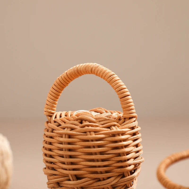 Baby Toys  Rattan Pine Bell  Wooden Rattan Toys