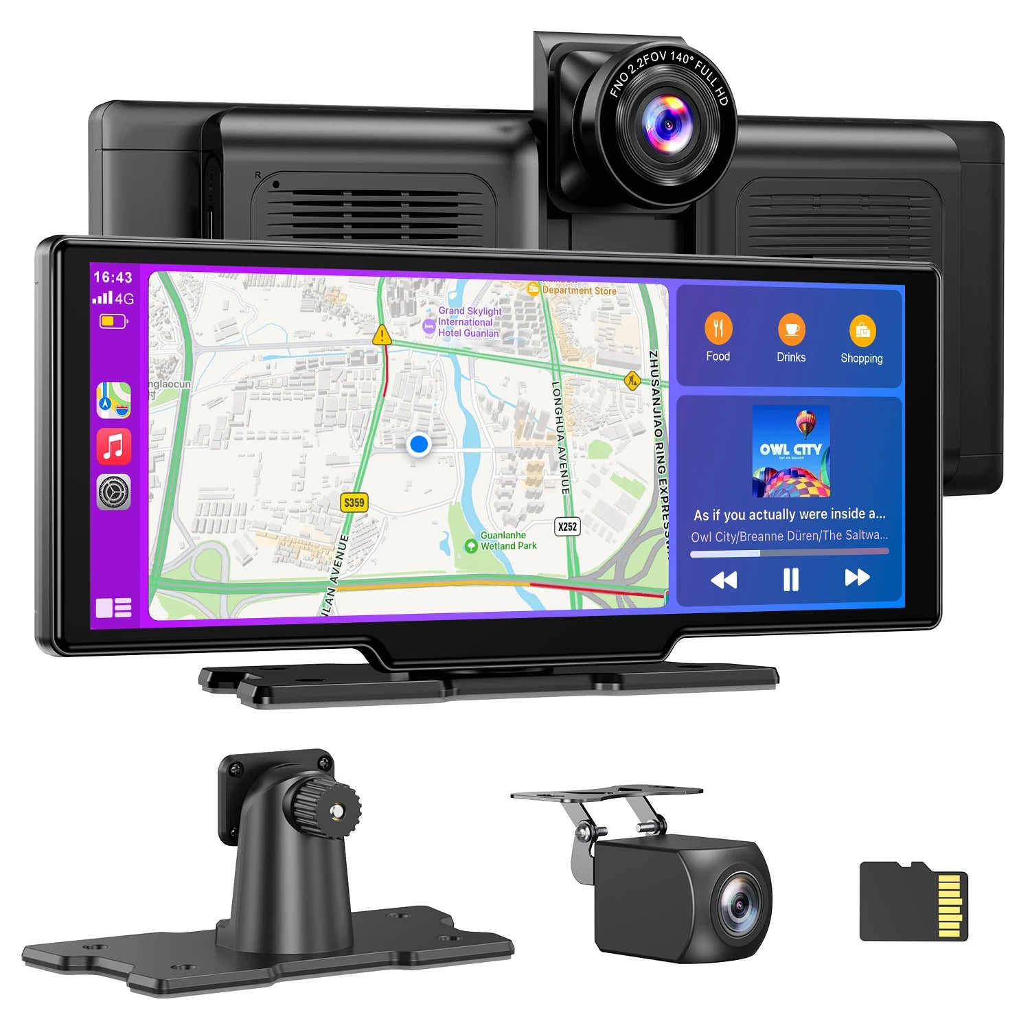 10.26" 4K Touchscreen Car Stereo | Wireless Apple CarPlay & Android Auto | 64GB Storage | GPS Navigation | Bluetooth | Backup Camera Input