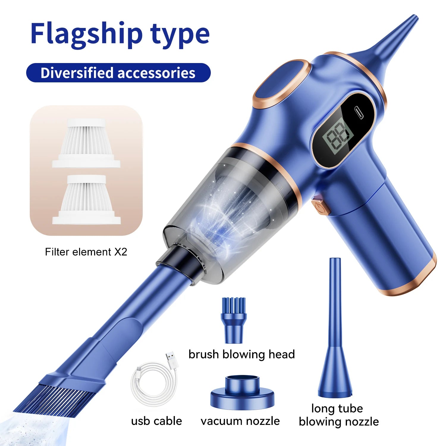 ABS High-Power Wireless Car Vacuum Cleane
