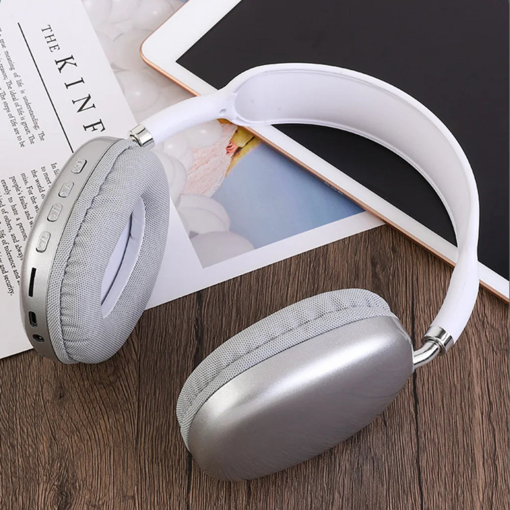 AuraWave Wireless Headphones, Smart Noise Reduction, Hi-Fi Stereo Sound for Sports & Gaming