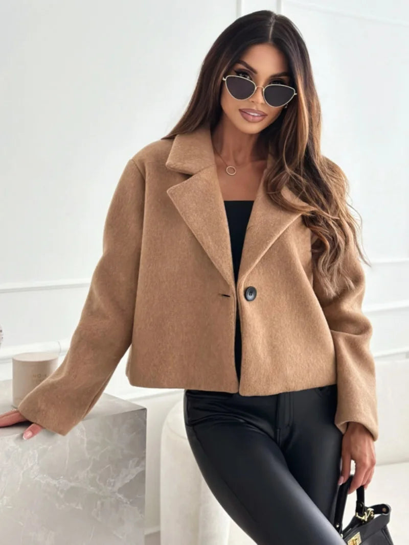 The Modern Cropped Peacoat | Women's Fall & Winter Wool-Blend Jacket
