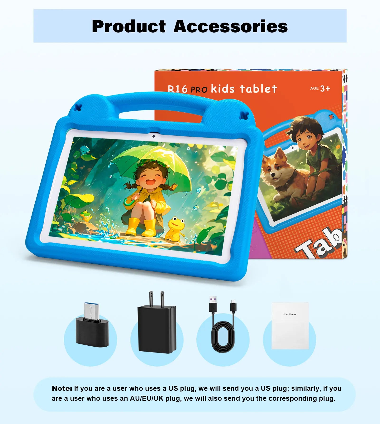 ANRY 2025 Kids Tablet Android 15 10.1 Inch A523 2.0GHZ 8GB