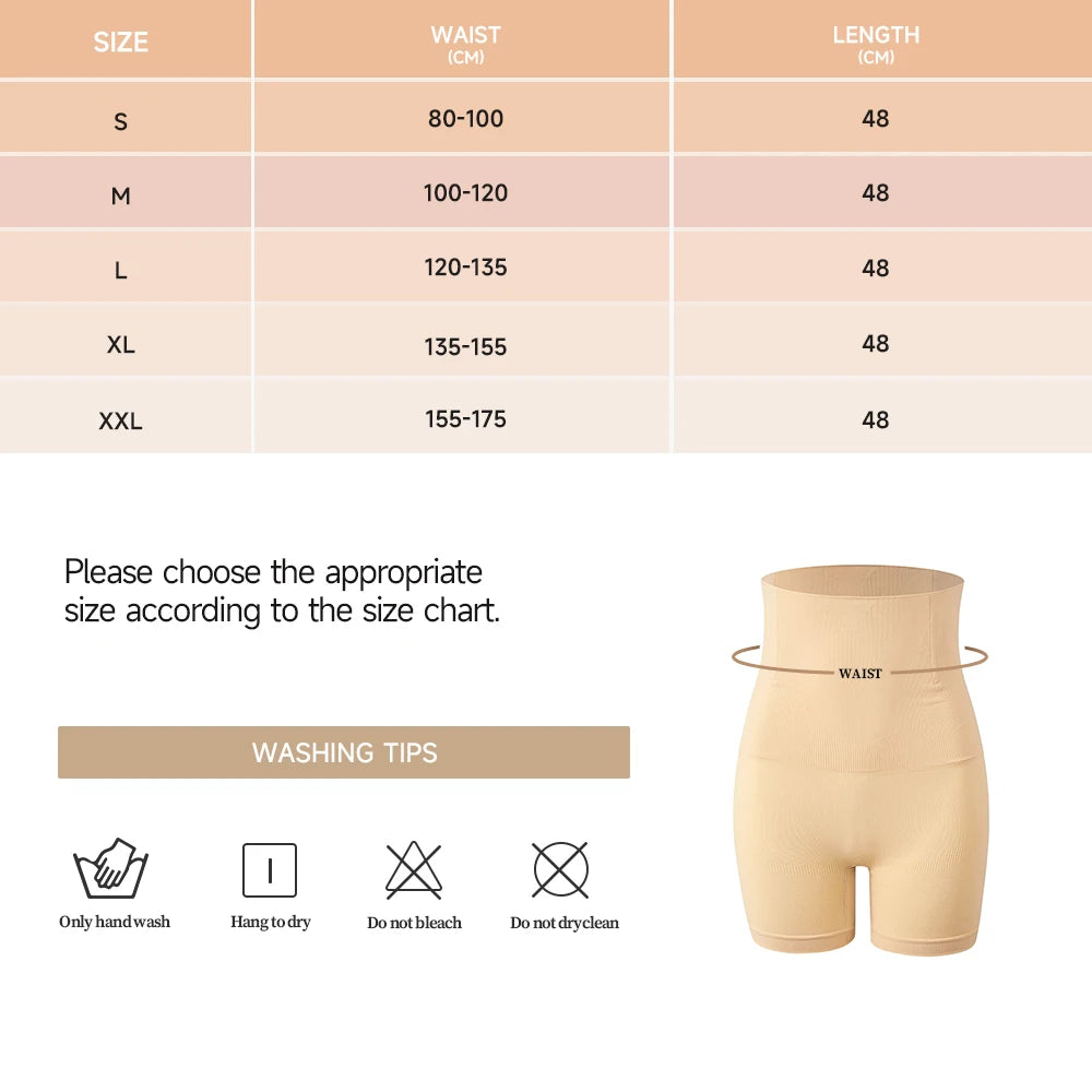Modishion high-waist shaping shorts shaping pants hip-lifting abdomen control slim breathable safety pants