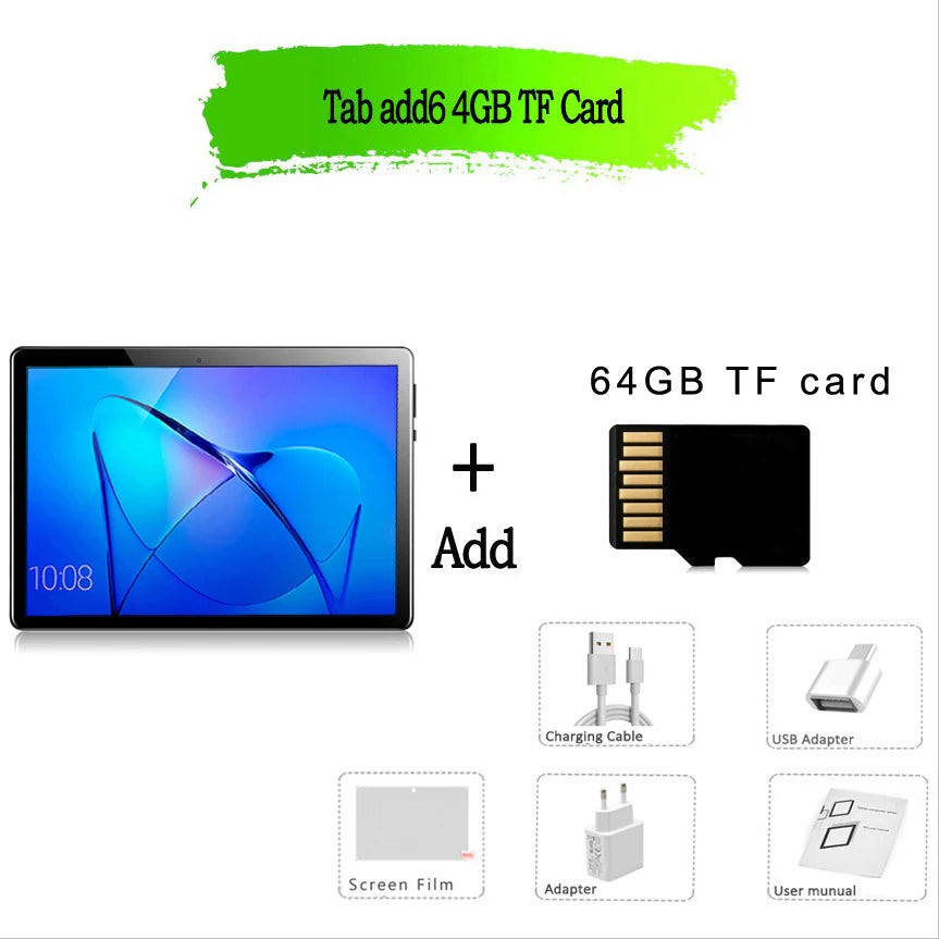 10.1 Inch Tablet Android 11  6GB RAM 128GB ROM 3G 4G