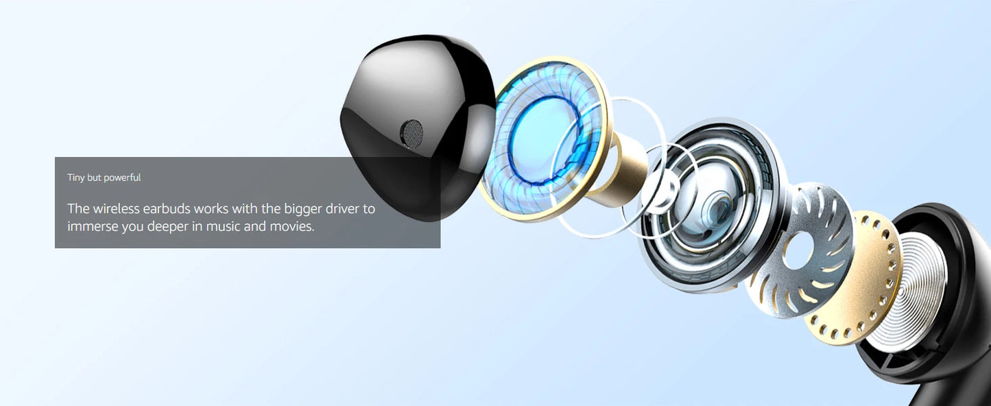 Wireless Earbuds with 40H Playtime | ENC Noise Cancellation for Clear Calls