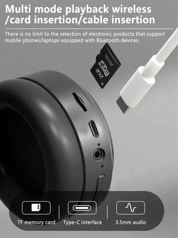 AuraWave Over-Ear Headphones - Wireless Hi-Fi for Gaming & Sports