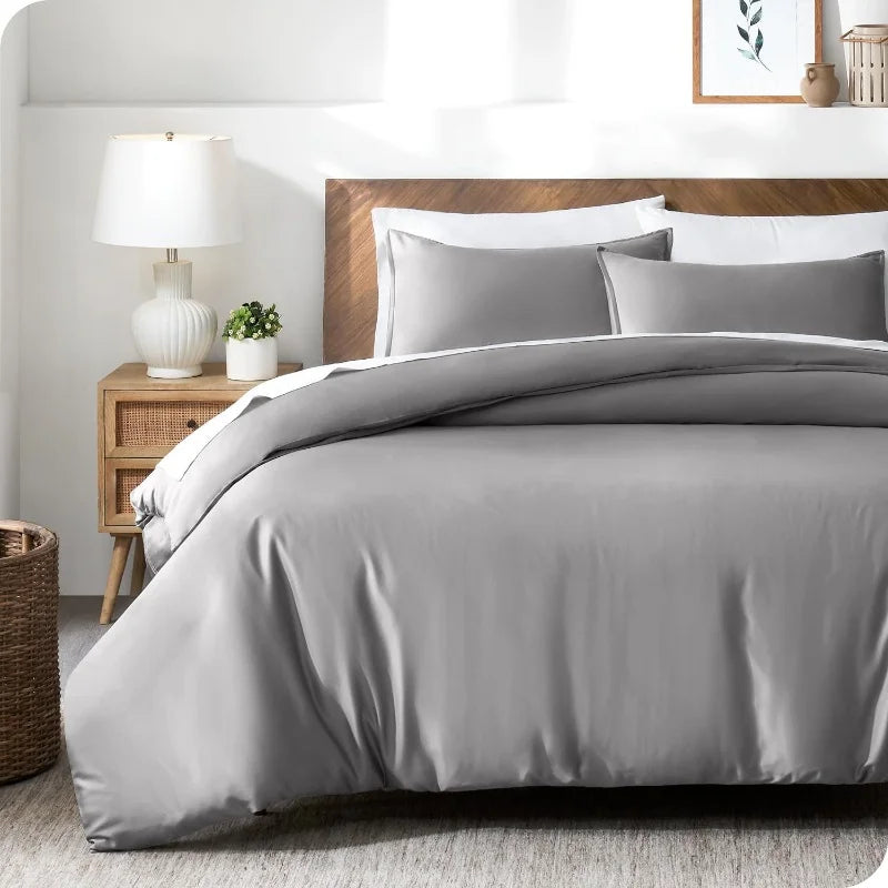 Lyocell Bamboo Bedding Set: Single Duvet Cover & Pillowcases