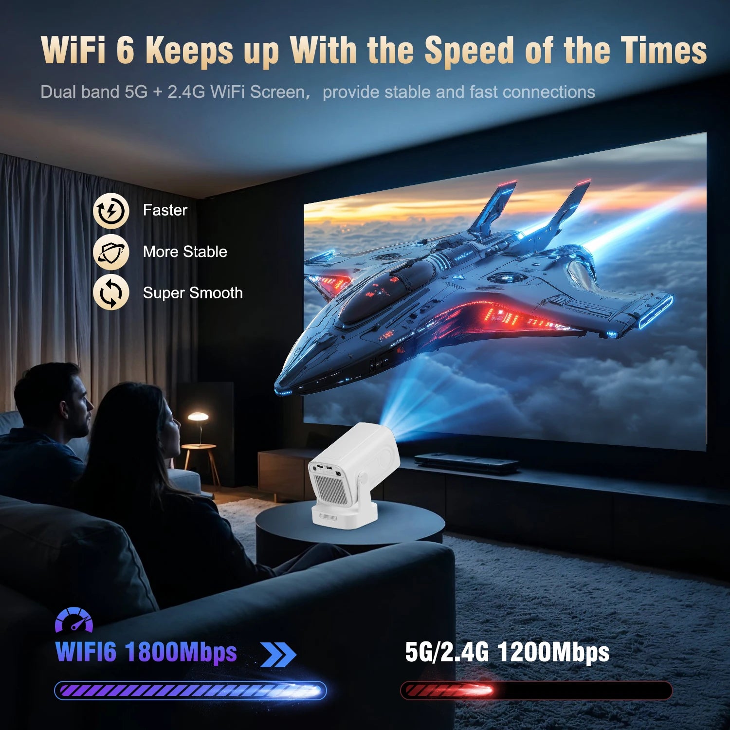 Magcubic HY310 Mini Projector Auto Focus 4K Native 1080P