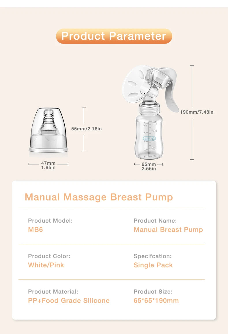 MAMIJOY  Breast Pump Baby Nipple Manual