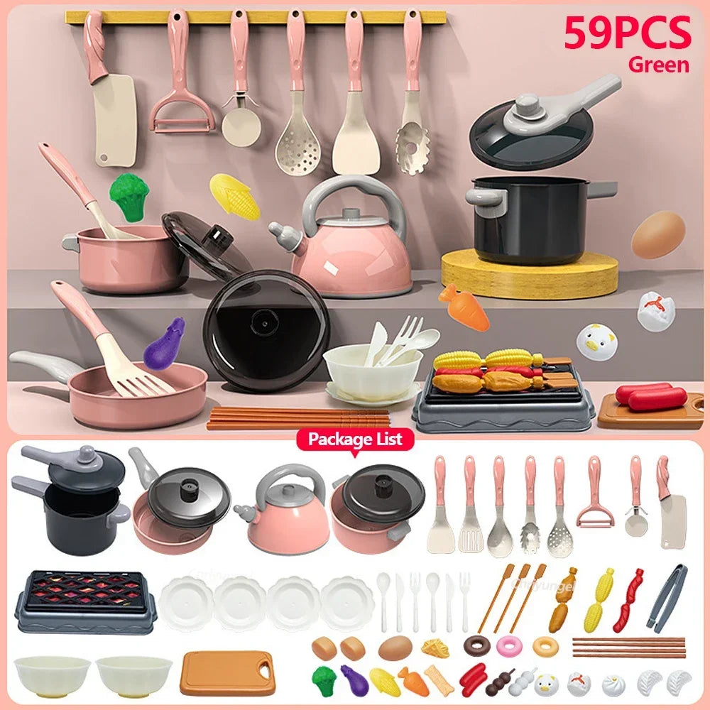 Play Kitchen Accessories Kit with Play Pots