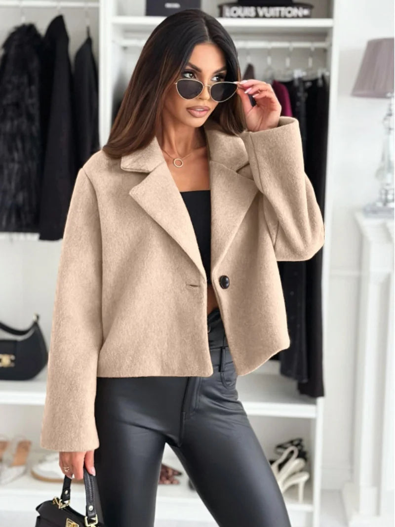 The Modern Cropped Peacoat | Women's Fall & Winter Wool-Blend Jacket