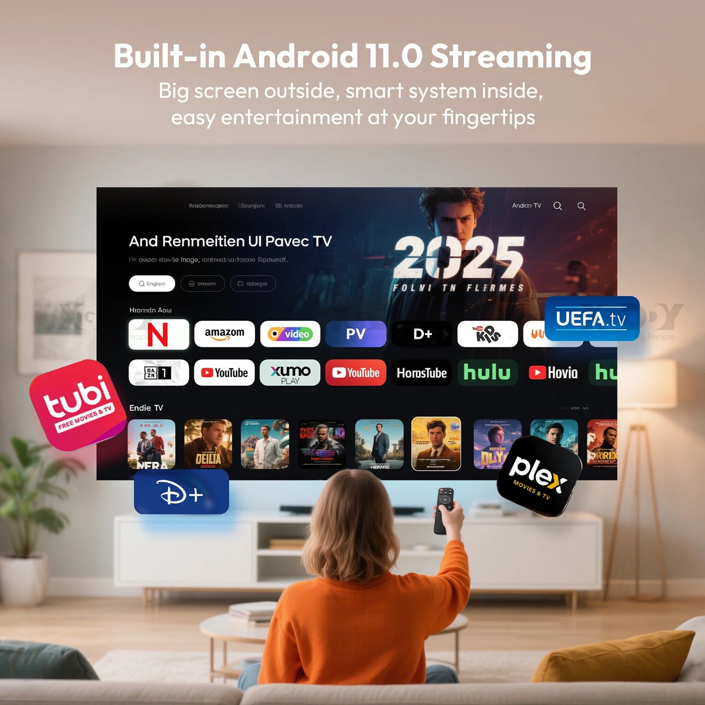 XGODY Gimbal Projector: 720P HD Smart Android Cinema