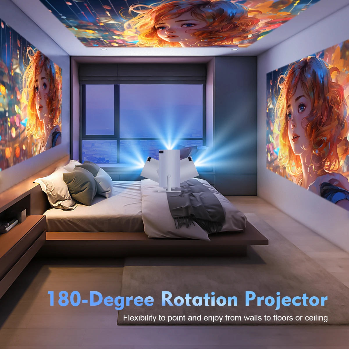 Magcubic Projector Android 11 4K 1280*720P HY300 Pro + Dual Wifi