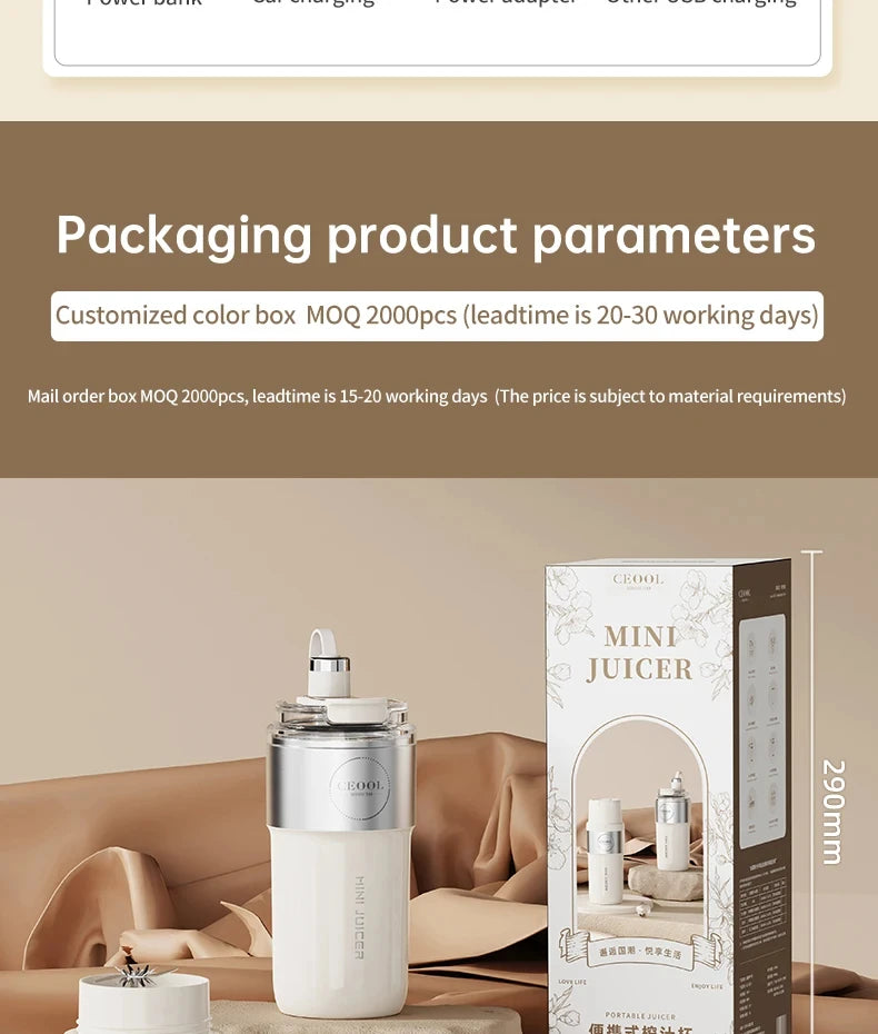 Insulated Juicer Double Layer Vacuum 304 Stainless Steel Juicers 350ml