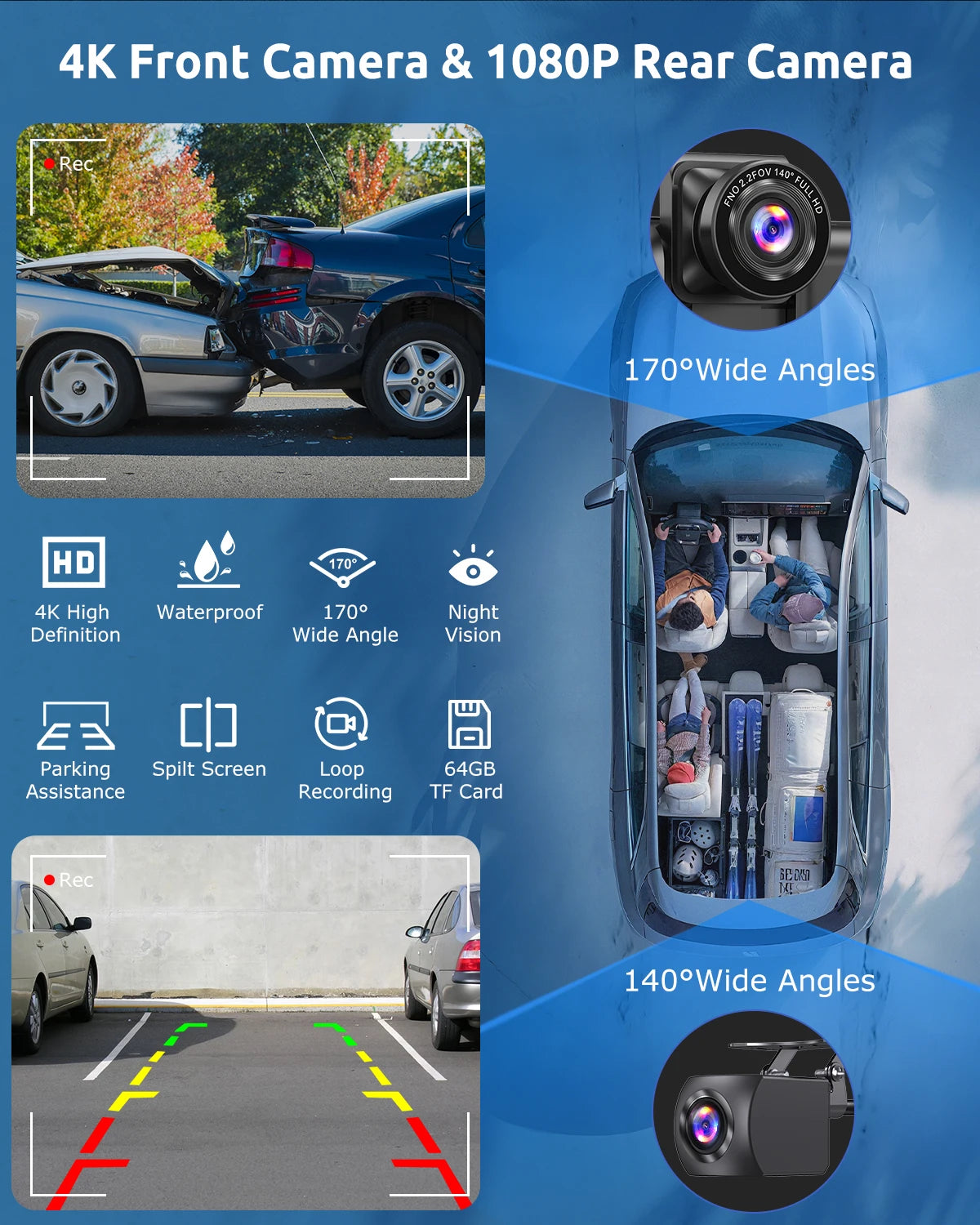 10.26" 4K Touchscreen Car Stereo | Wireless Apple CarPlay & Android Auto | 64GB Storage | GPS Navigation | Bluetooth | Backup Camera Input