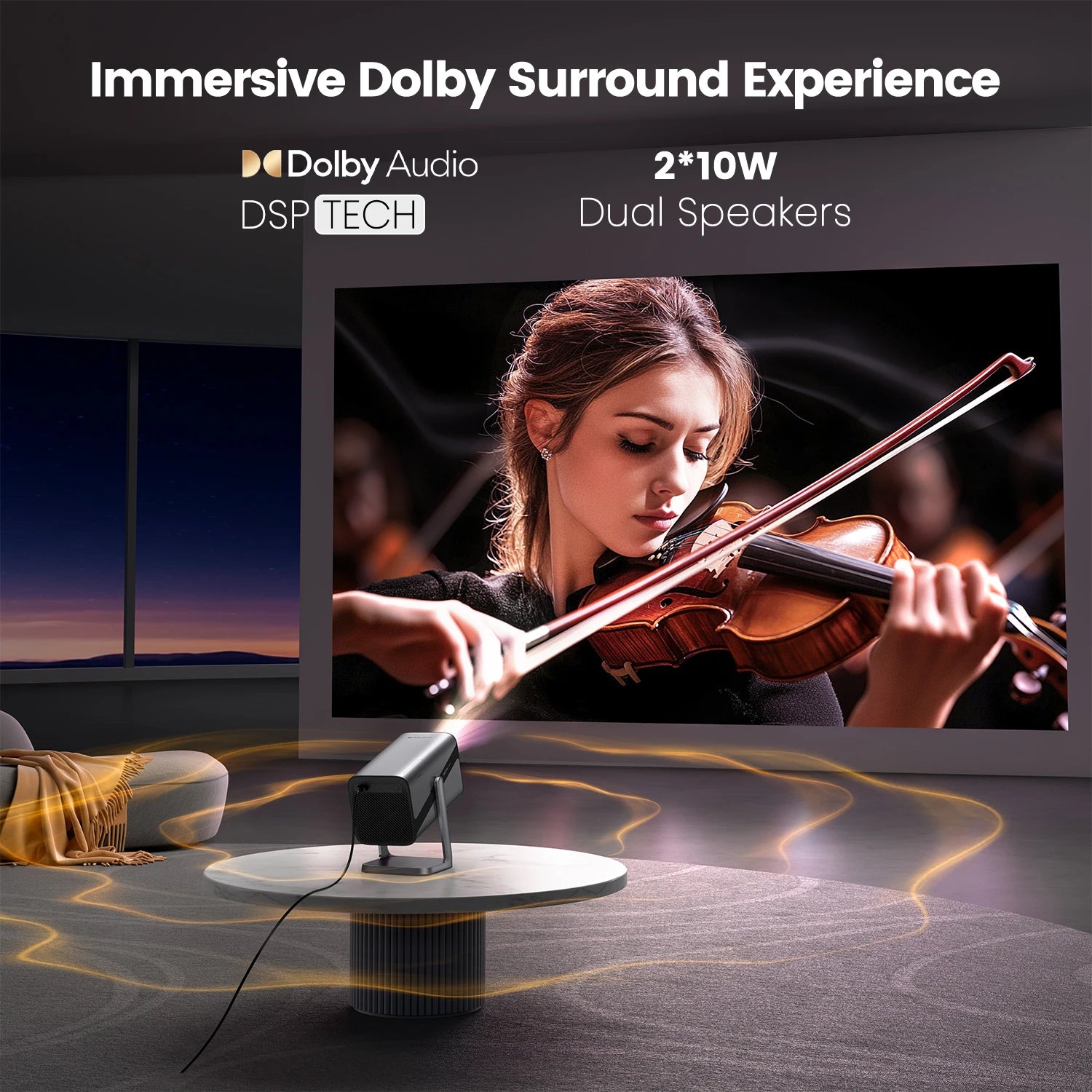 IWIMIUS 4K Projector Netflix Officially 800ANSI Native 1080P