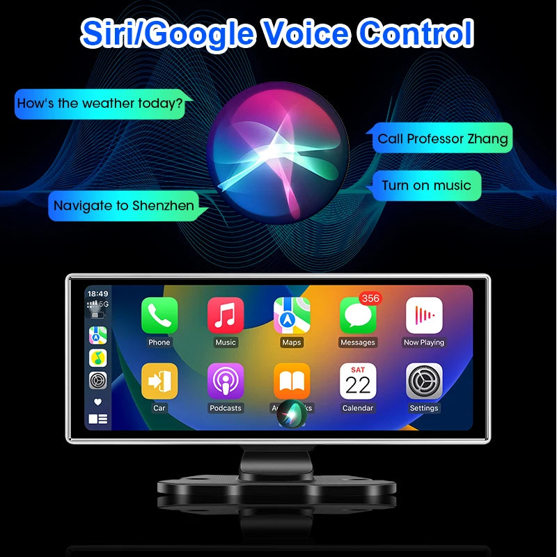 All-in-One 10.1/11.26" 4K Touchscreen Car Stereo | Wireless CarPlay & Android Auto | Built-in GPS & DVR Recorder | Dual Channel Recording | WiFi & Bluetooth