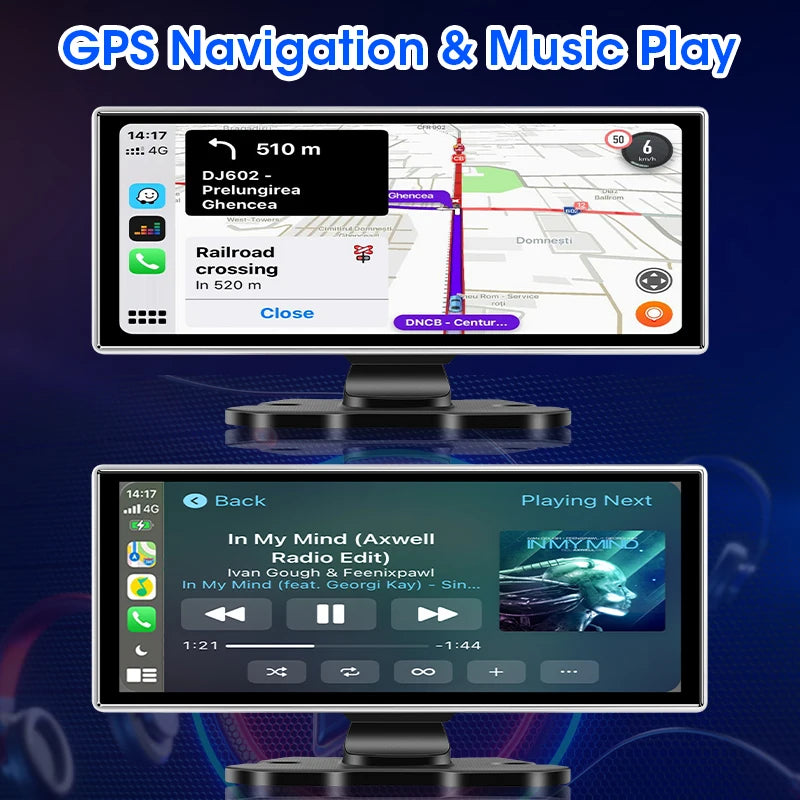 All-in-One 10.1/11.26" 4K Touchscreen Car Stereo | Wireless CarPlay & Android Auto | Built-in GPS & DVR Recorder | Dual Channel Recording | WiFi & Bluetooth