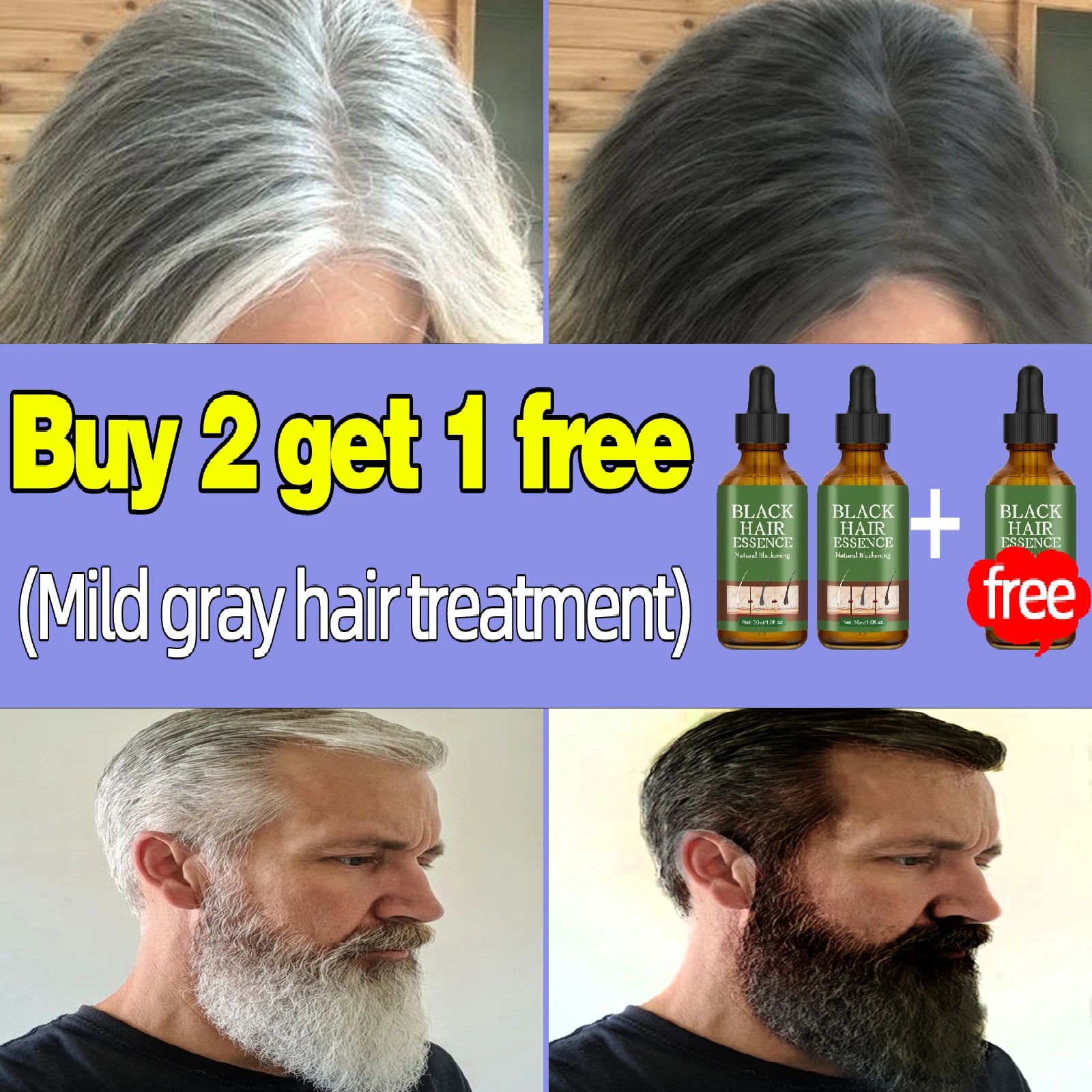 Anti Gray Hair Essence Hair Blackening Serum