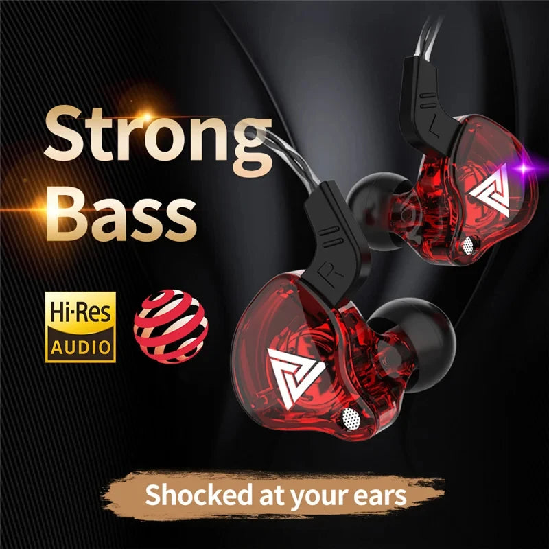 In-Ear Sports Earphones with Deep Extra Bass & Built-in Microphone