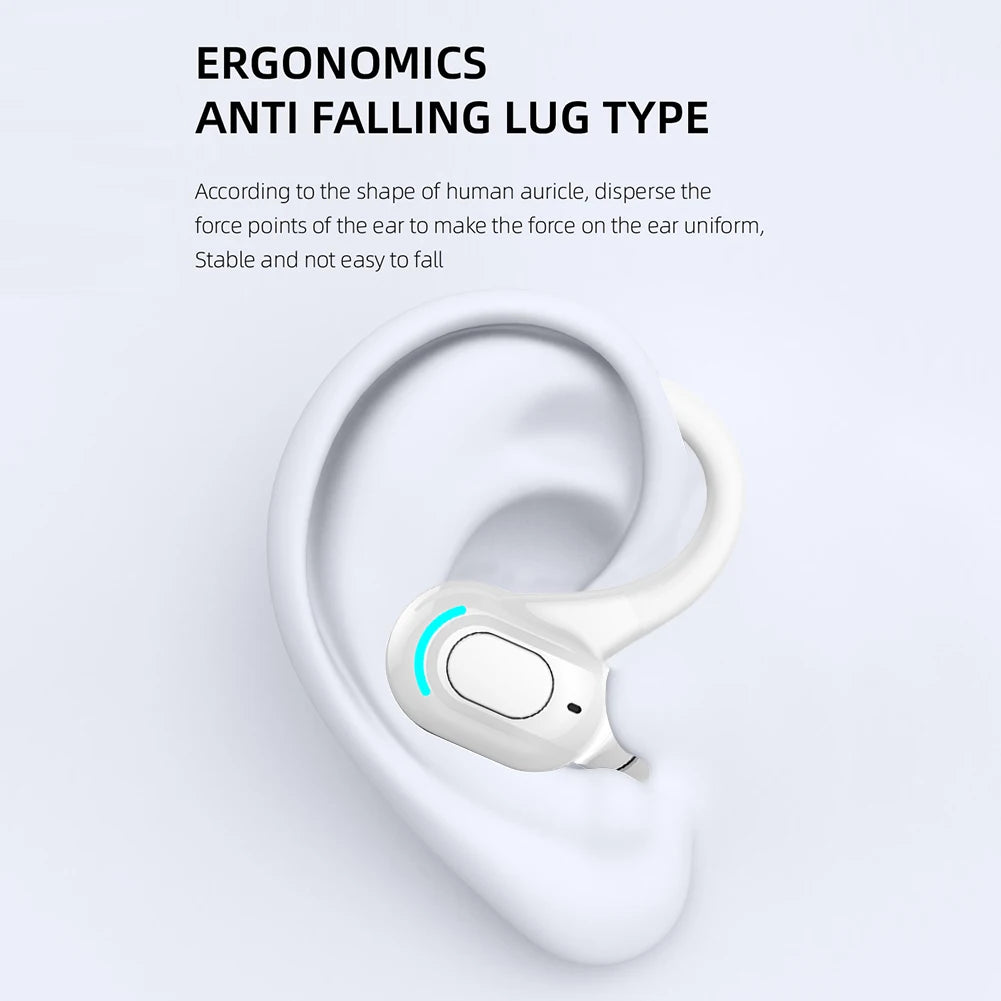 Waterproof Single Ear Earbuds Bluetooth-compatible 5.2 Wireless Business Headset