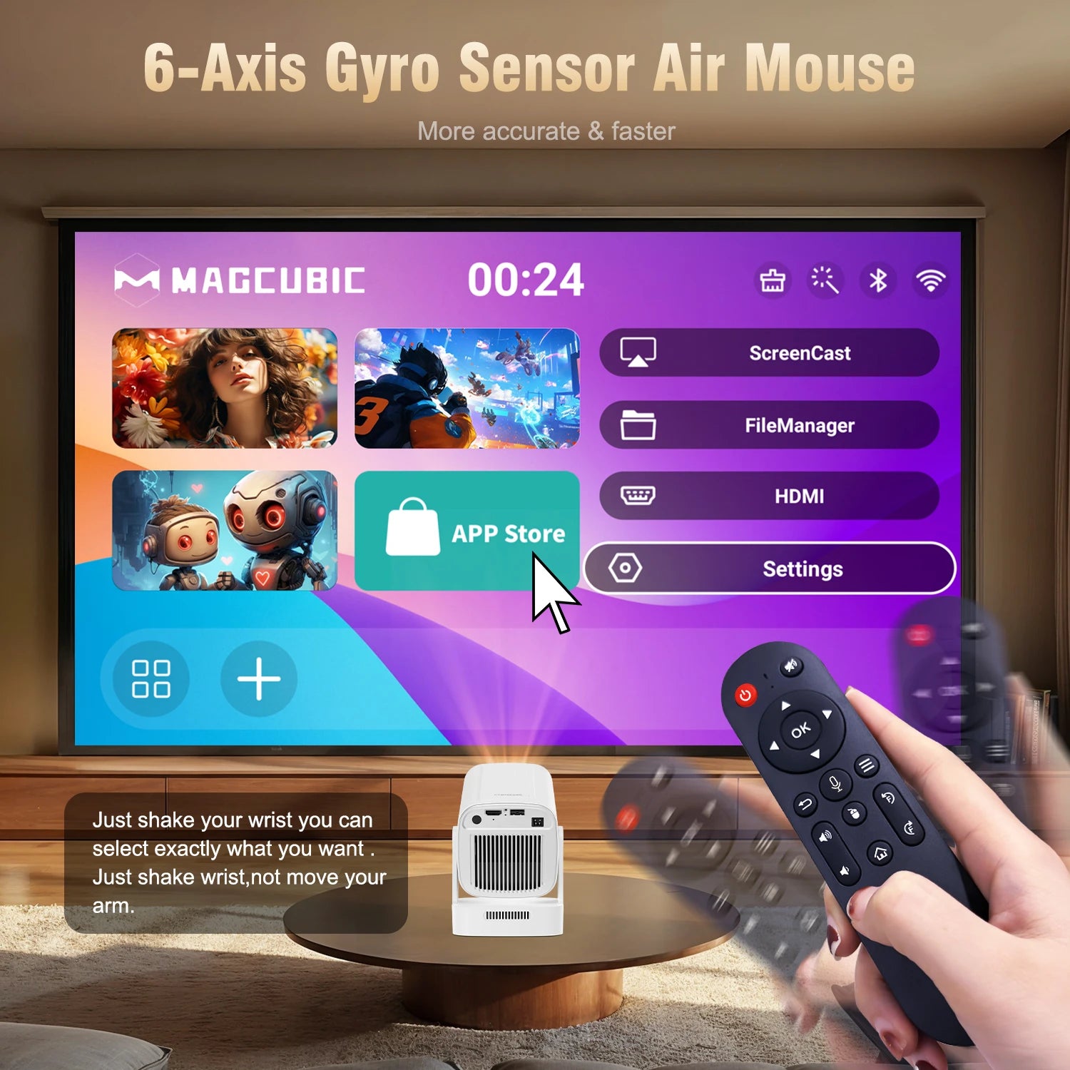 Magcubic HY310 Mini Projector Auto Focus 4K Native 1080P