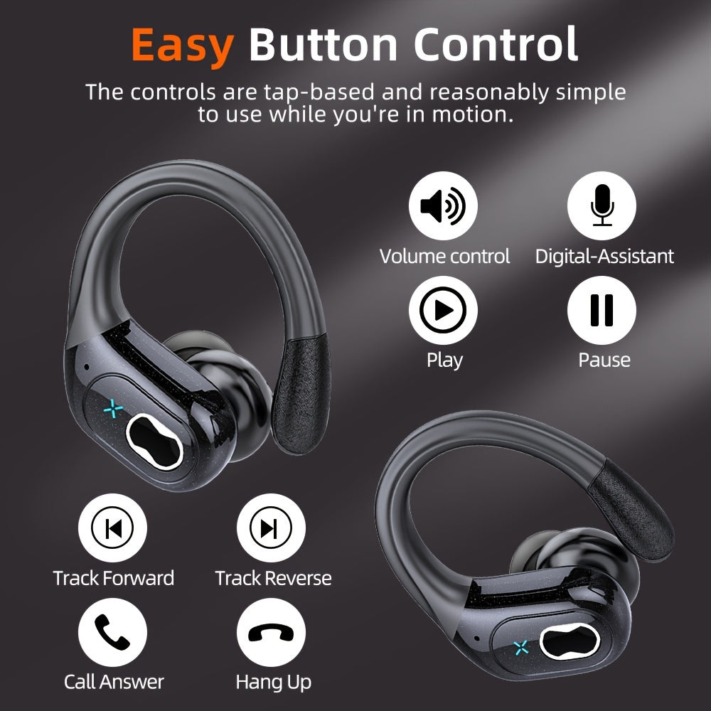 Aptkdoe 75H Sport Earbuds with ENC Noise Cancellation & LED Power Display