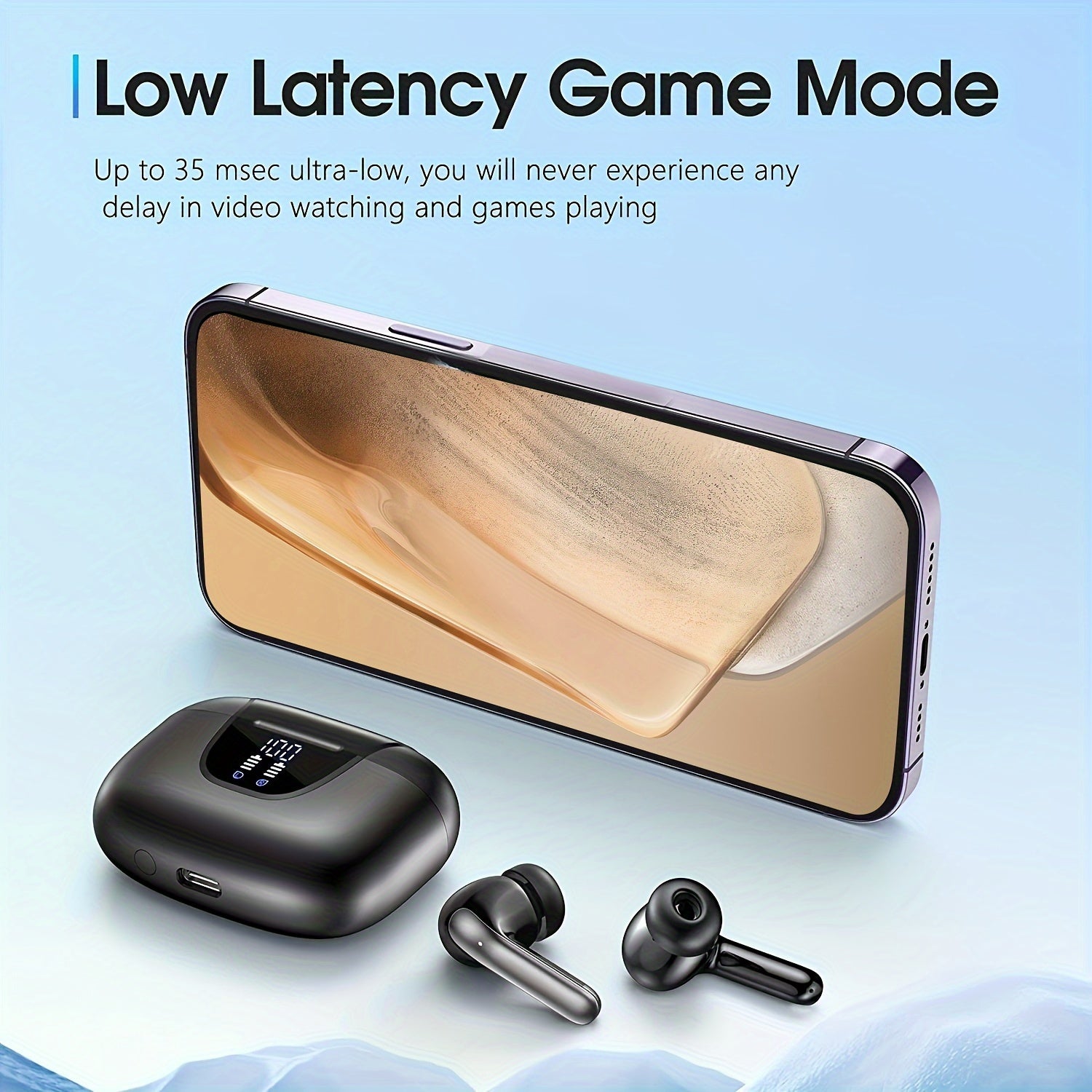 5.3 Bluetooth Earbuds | 30H Battery, 13mm Speakers, All-Mode Compatibility