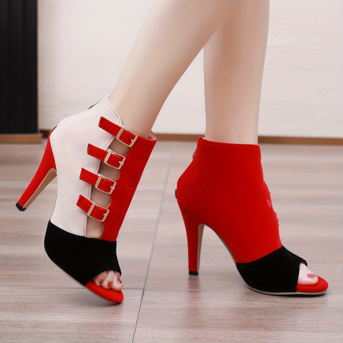 Women's Fashion Block Heel Pumps | Mary Jane Straps & Peep Toe