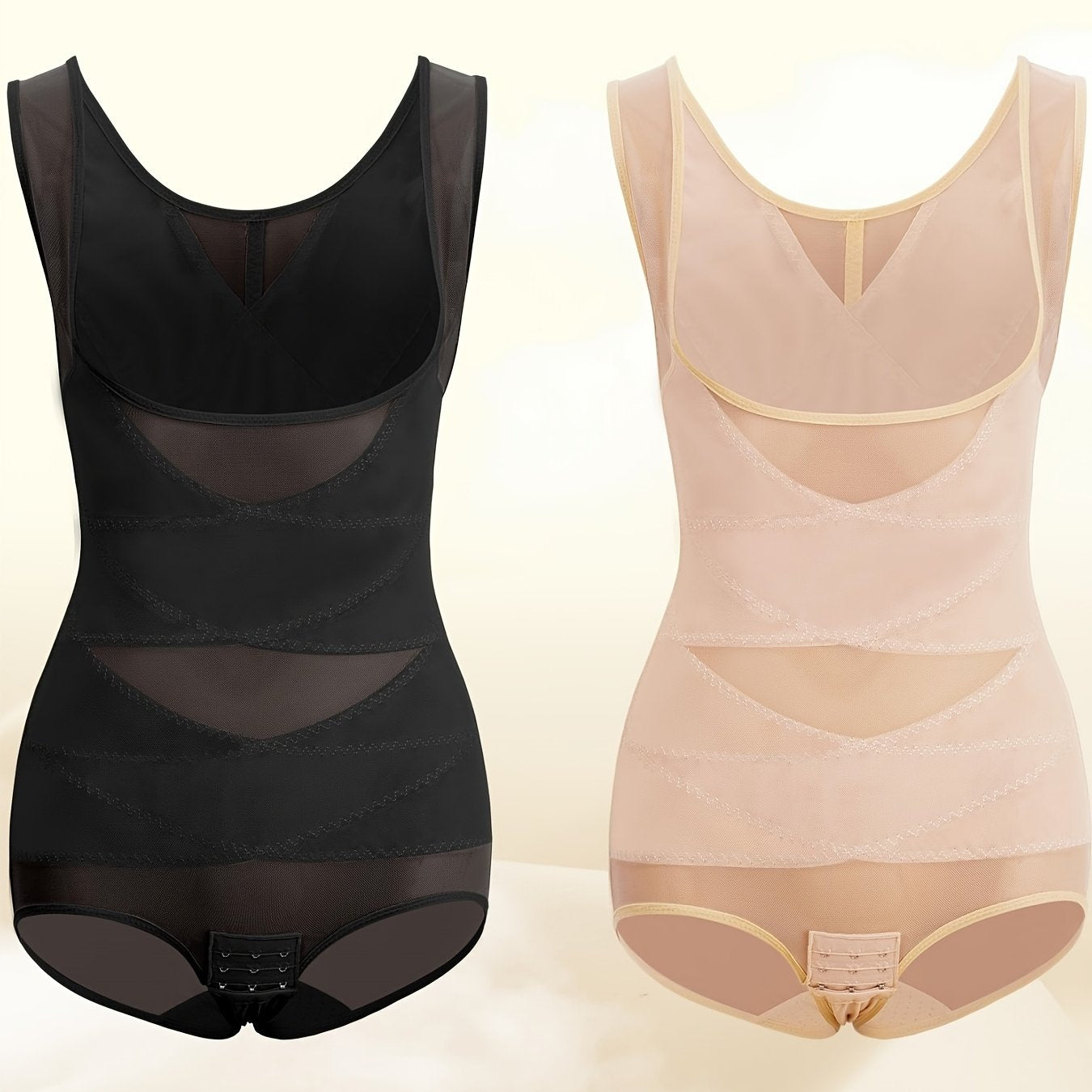 Elegant Open-Bust Bodysuit | Full-Body Shaper with Tummy Control & Butt Lifting