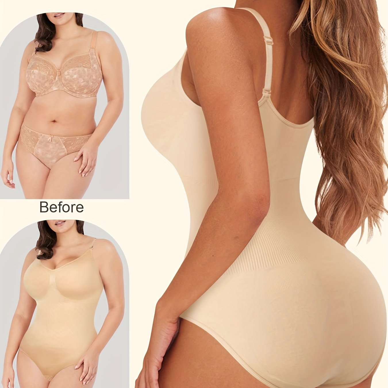 Women's Seamless Shaping Bodysuit | Tummy Control & Butt Lifting Slip