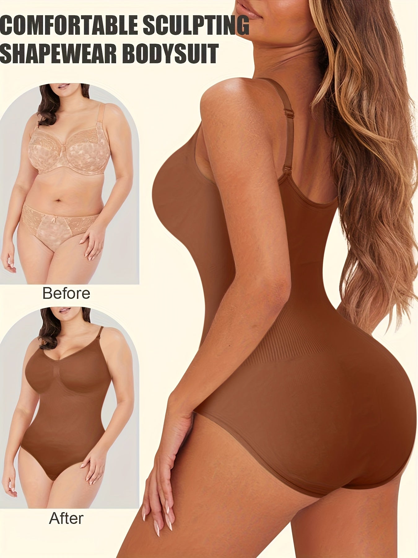 Women's Seamless Shaping Bodysuit | Tummy Control & Butt Lifting Slip