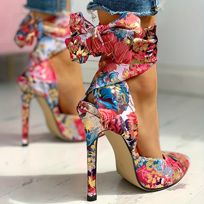 CBI STYLE Women's Floral Stiletto High Heels