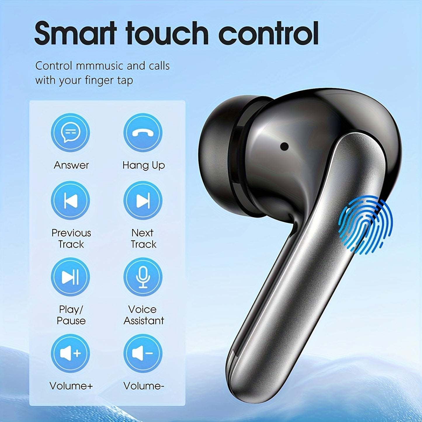5.3 Bluetooth Earbuds | 30H Battery, 13mm Speakers, All-Mode Compatibility