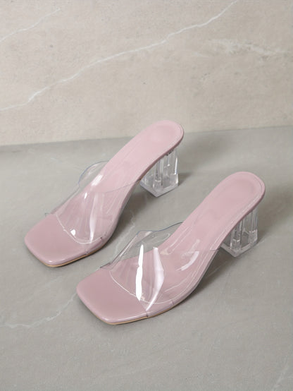 Women's Crystal Chunky Heel Sandals