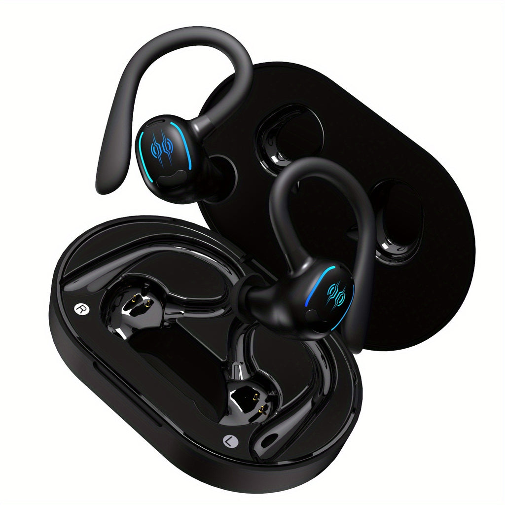 Active Pro Earbuds: Earhook Design for Running & Gym | LED Case Included