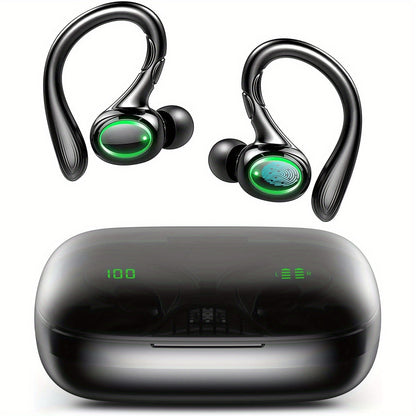 TWS Earhook Earbuds | Waterproof, Noise Cancelling with LED Case