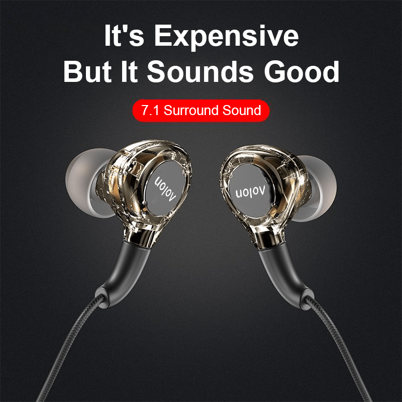 Transparent Wired Earbuds - HD Gaming & Sports Earphones, Secure Fit, Sweat-Resistant