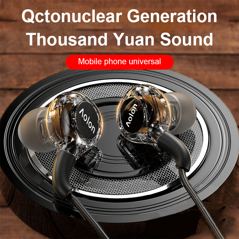 Transparent Wired Earbuds - HD Gaming & Sports Earphones, Secure Fit, Sweat-Resistant