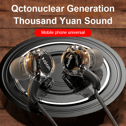 Transparent Wired Earbuds - HD Gaming & Sports Earphones, Secure Fit, Sweat-Resistant