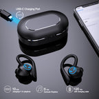 Wireless Sport Earbuds with Ear Hook | Waterproof & Touch Control