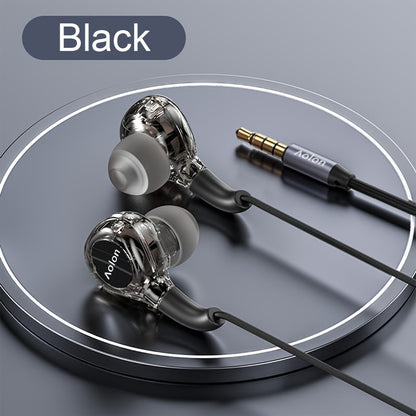 Transparent Wired Earbuds - HD Gaming & Sports Earphones, Secure Fit, Sweat-Resistant